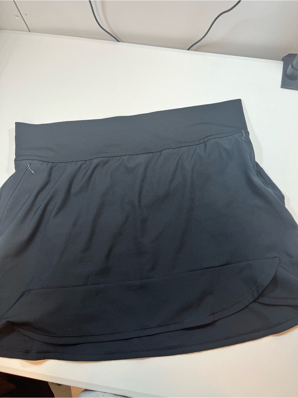 adidas Black Athletic Golf Tennis Skort Zip Pockets XL